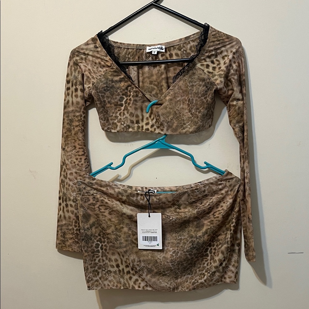 Leopard Print Long Sleeve Dress